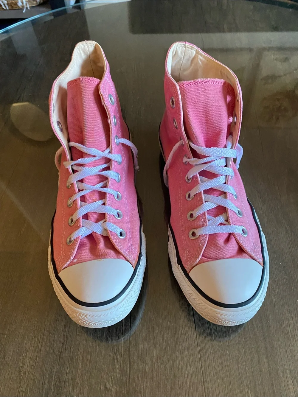 Converse Pink Chuck Taylor All Star High Top Sneakers - Picture 2 of 4